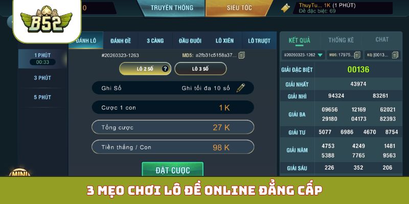 3 mẹo chơi lô đề online đẳng cấp