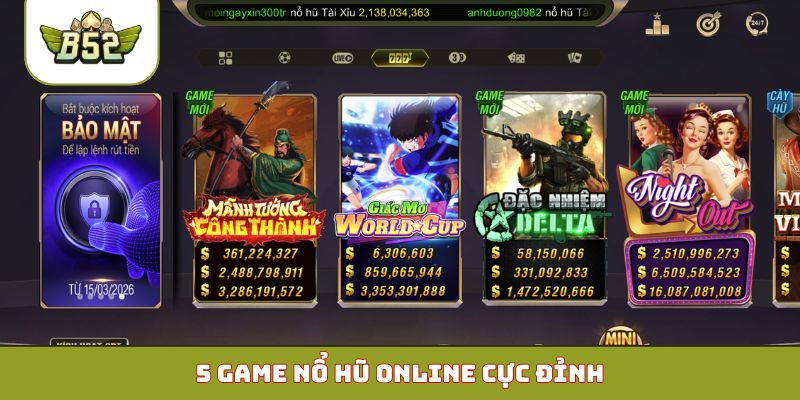 5 game nổ hũ online cực đỉnh