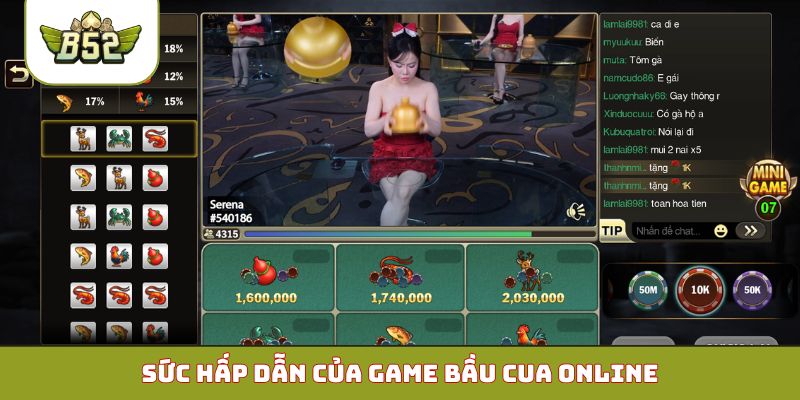 Sức hấp dẫn của game Bầu Cua online
