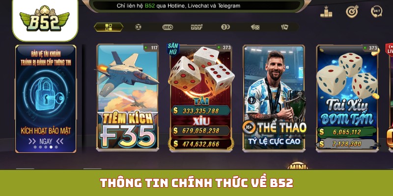 Thông tin chính thức về B52